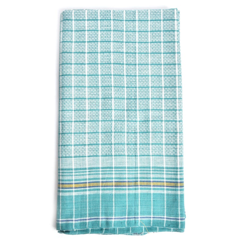 Strotam Pure Cotton Handloom Bath Towel 110 GSM Extra Large Size Bankura Gamcha (Set of 5 Green) - Image 3