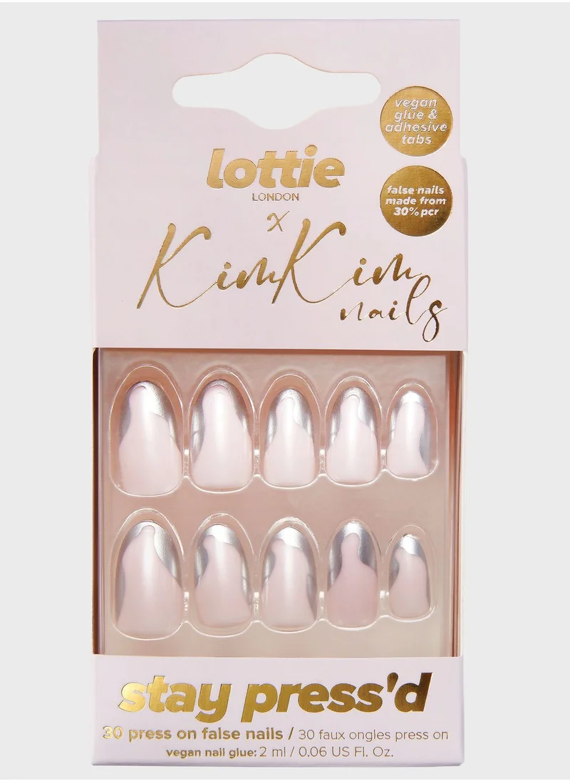 Lottie Stay Press'D Nails - Groovy Chrome