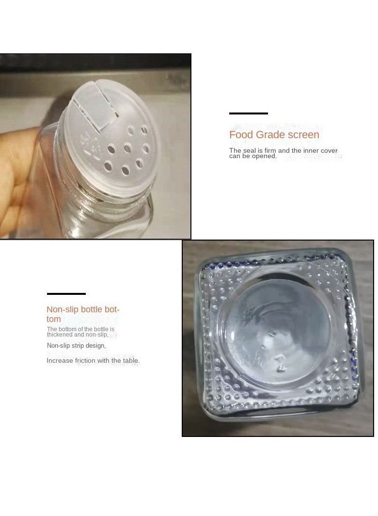 Y&D 12-Pieces Spices Storage Bottles Clear 10cm  - Image 5