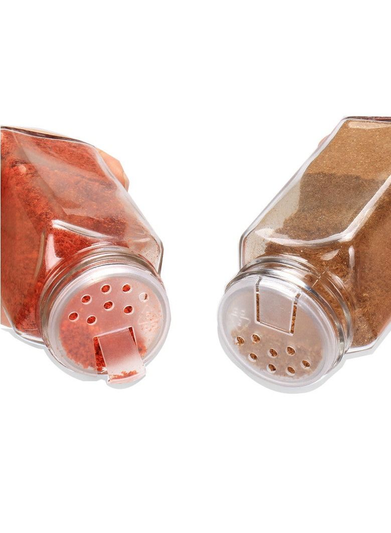 Y&D 12-Pieces Spices Storage Bottles Clear 10cm  - Image 3