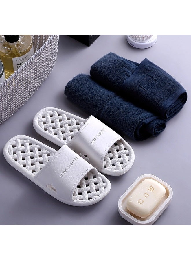 ShebSheb Stylish Hollow Shower Slippers, Hole Bathroom Slides, Men's And Women's Bath Sandals, Non-Slip Slides For Pool, Gym, And Home. - Image 4