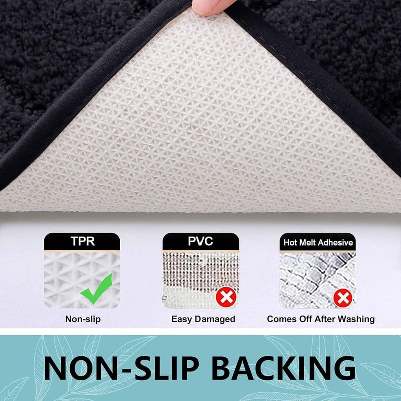 BSITFOW Microfiber Anti-Skid Bath Mats,Microfiber Solid Rectangle Anti-Skid Bath Mats Soft & Super Absorbent Mats for Shower Washable,Non-Slip & Quick-Drying for Kitchen Bathroom (50 X 75 cm) - Image 5