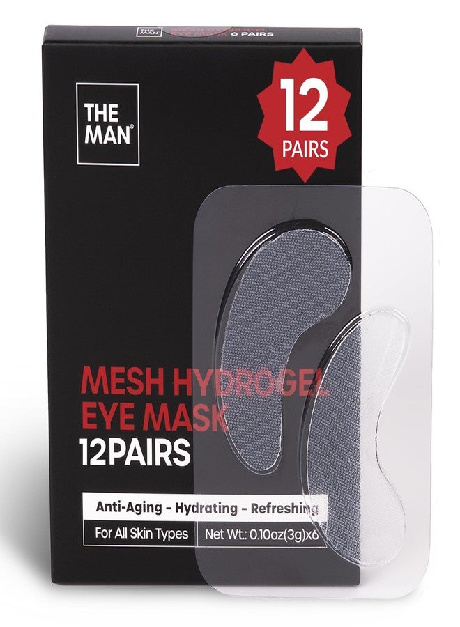 Vanibiss The Man Mesh Hydrogel Under Eye Patches for Men - Cooling, Hydrating & Firming Eye Masks for Dark Circles & Puffiness - Men's Anti-Aging Patches with Hyaluronic Acid, Collagen & Vitamin E. (1