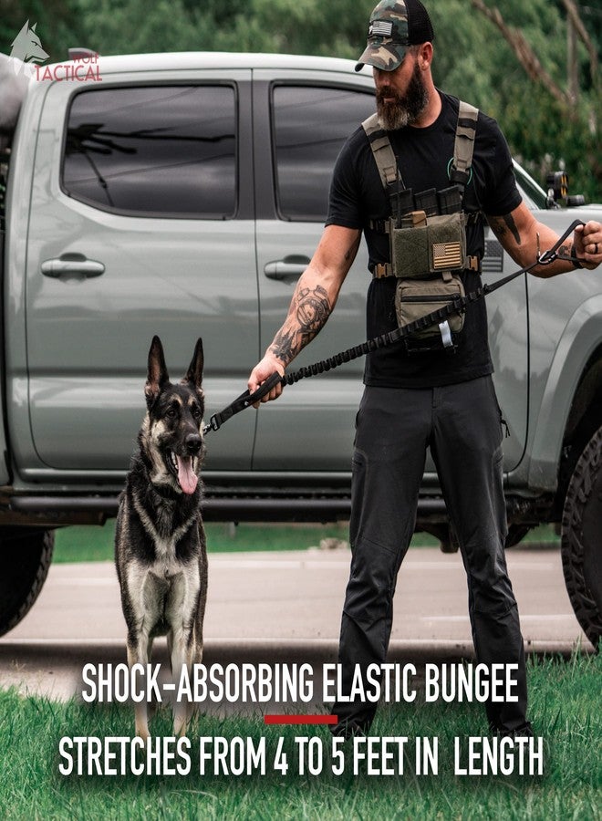 WOLF TACTICAL طوق كلاب مطاطي من وولف تاكتيكال - طوق متين مانع للشد للكلاب الكبيرة - أسود - Image 4