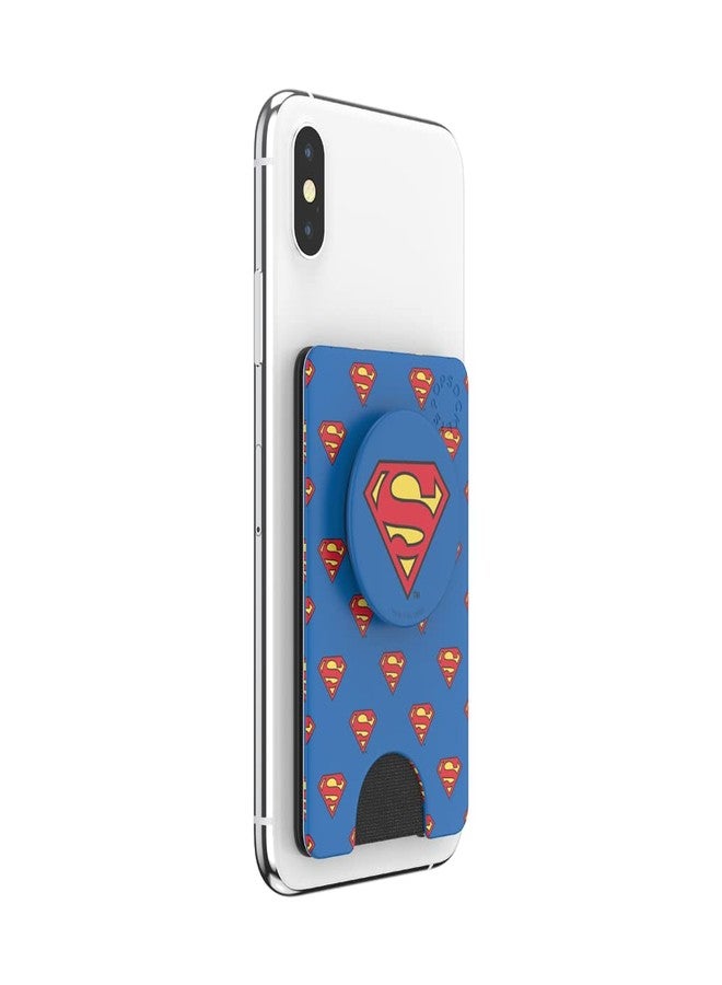 PopSockets Phone Wallet with Expanding Kickstand, Phone Card Holder - Superman Pattern - Image 2