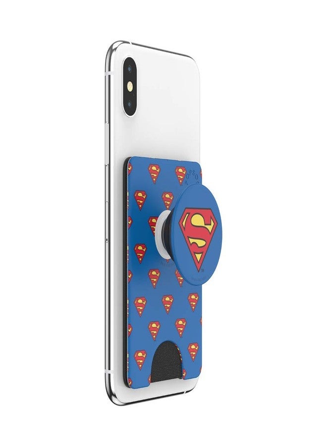 PopSockets Phone Wallet with Expanding Kickstand, Phone Card Holder - Superman Pattern - Image 1