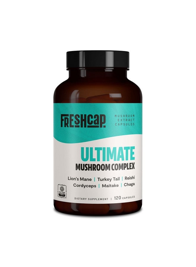 FreshCap Mushrooms Freshcap Ultimate Mushroom Complex Capsule Lion Mane Reishi Cordyceps Chaga Turkey Tail Maitake Supplement Real Fruiting Body No Fillers - Image 2