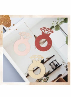NIBEMINENT Drinking Charms for Stem Glasses, 72Pcs Paper Diamond Ring Drink Marker Tags Funny Name Cocktail Identification DIY Glass Wedding Party Favor Decor  - Image 3