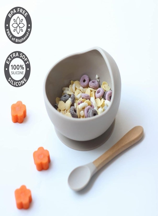 HIRVA CREATION Silicone Baby Suction Bowl with Spoon, 12 oz Baby Feeding Bowl Set, BPA Free Food Grade Silicone, Strong Suction Base for Toddlers - Image 3