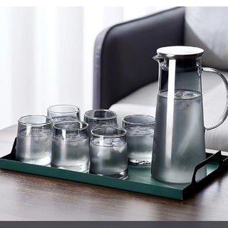 Mivana Premium Black Water and Juice Glasses Set of 6 and Jug 1 Piece Transparent Glass and Jug Set for Dining TablePartyGift SetAll pourpse use Set of 1 7 Piece MT17 - pzsku/Z76258C3854BDA16A8400Z/45/1748243912/7a5317df-52f5-4d57-835e-93f9334a9431