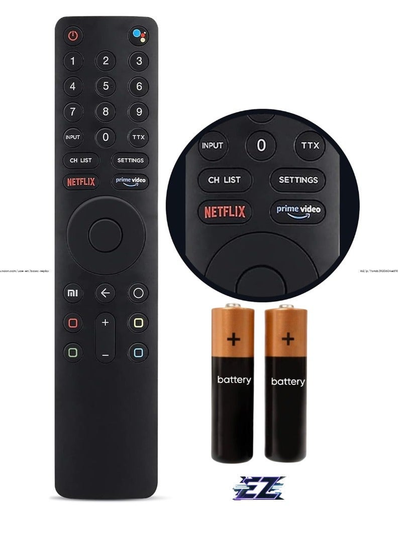 BLUMENiT Battery Included Replacement Remote Control for Xiaomi Mi TV Stick – Compatible with Xiaomi Mi TV 4S, 4A, XMRM-010, L55MS-5A, L65M5-5ASP, L32M5-5ASP, L43M5-5ASP, L55M5-5ASP, L65M5-5ASP, L65M5-5SIN – Bluetooth & Voice Control - Image 1