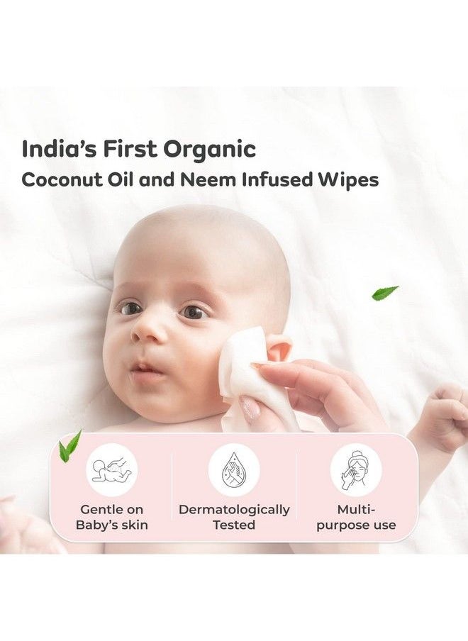 Gentle Baby Wipes Non Lid (Pack Of 3) ; 80 Wipes Per Pack ; Organic Coconut Oil Neem Aloe Vera And Vitamin E ; 98% Pure Water - pzsku/Z7625A28D4BBD8A275274Z/45/_/1692273995/3eacf9c0-1339-418e-8905-e9f337497e59