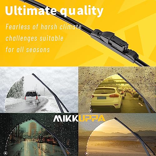 MIKKUPPA 24"+19" Windshield Wipers Blades - Replacement for 2011-2023 VW Jetta, 2012-2018 VW Passat, 2013-2017 VW CC - All Season Quiet Front Wiper Blades, Pack of 2 - Image 5