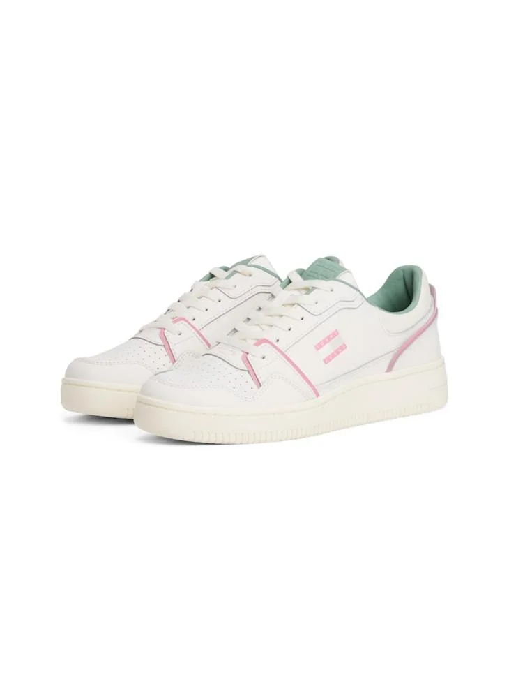 TOMMY JEANS Retro Fine Cleat Basketball Trainers With Leather