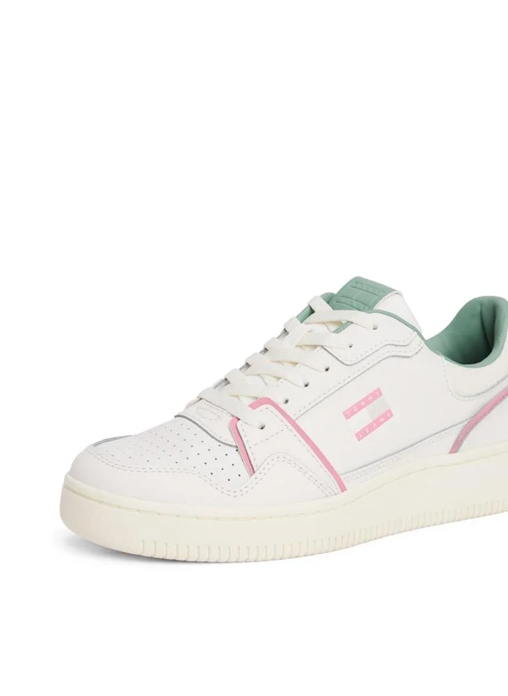 TOMMY JEANS Retro Fine Cleat Basketball Trainers With Leather