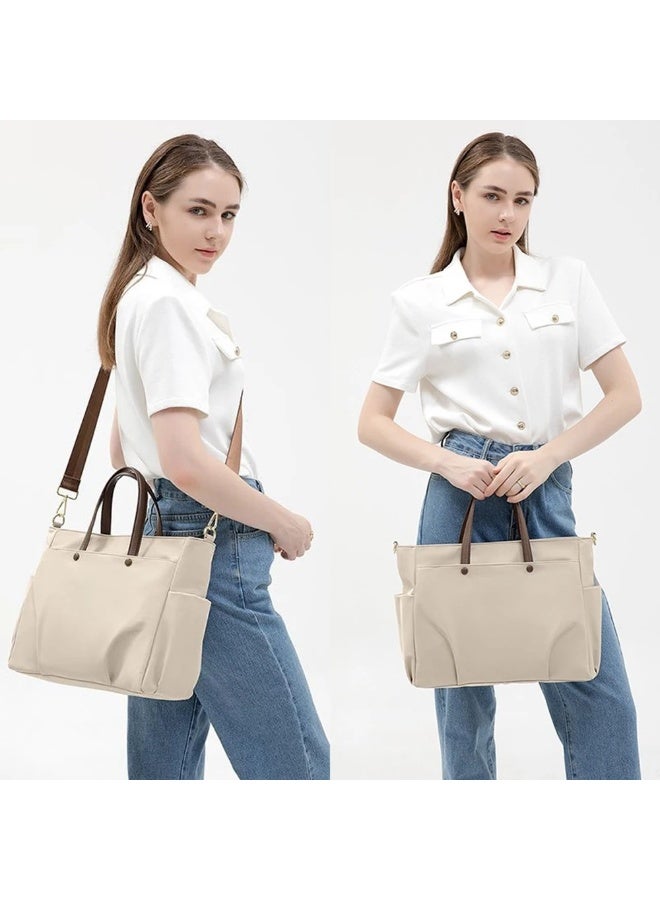 Women Multifunctional Casual Large Capacity Tote Bag waterproof With Multiple Pockets, Simple, Fashionable, Lightweight and Foldable, Suitable and Perfect for Office Workers, College Students, Commuting, bookbag, Eye-Catching, Going out and Daily use. Elegant and practical ShoulderCrossbody Handbag - Image 4