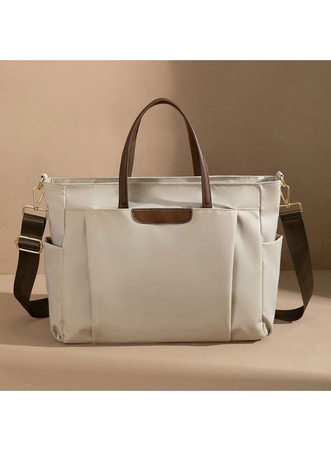 Women Multifunctional Casual Large Capacity Tote Bag waterproof With Multiple Pockets, Simple, Fashionable, Lightweight and Foldable, Suitable and Perfect for Office Workers, College Students, Commuting, bookbag, Eye-Catching, Going out and Daily use. Elegant and practical ShoulderCrossbody Handbag - Image 1