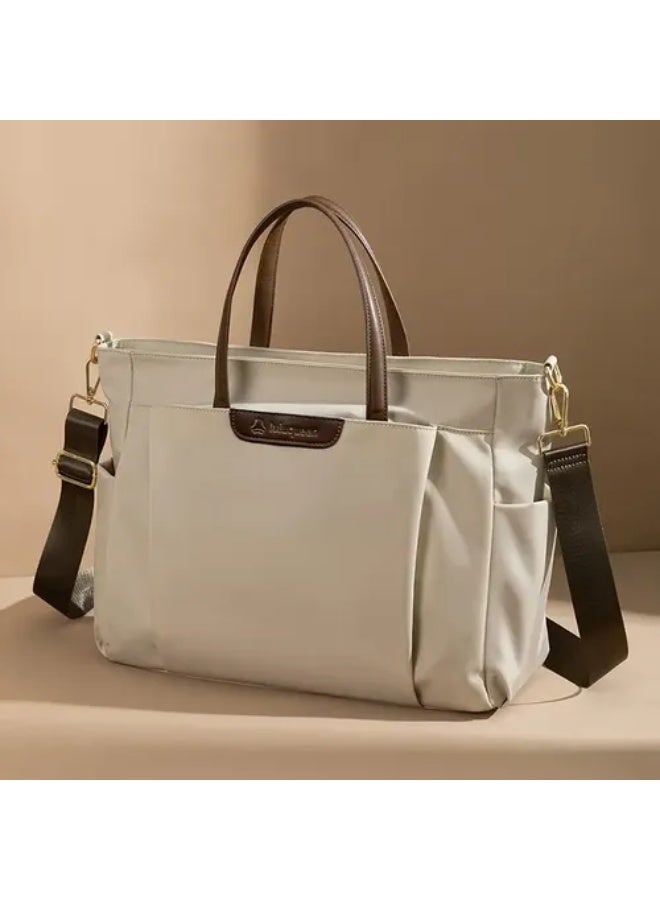 Women Multifunctional Casual Large Capacity Tote Bag waterproof With Multiple Pockets, Simple, Fashionable, Lightweight and Foldable, Suitable and Perfect for Office Workers, College Students, Commuting, bookbag, Eye-Catching, Going out and Daily use. Elegant and practical ShoulderCrossbody Handbag - Image 3