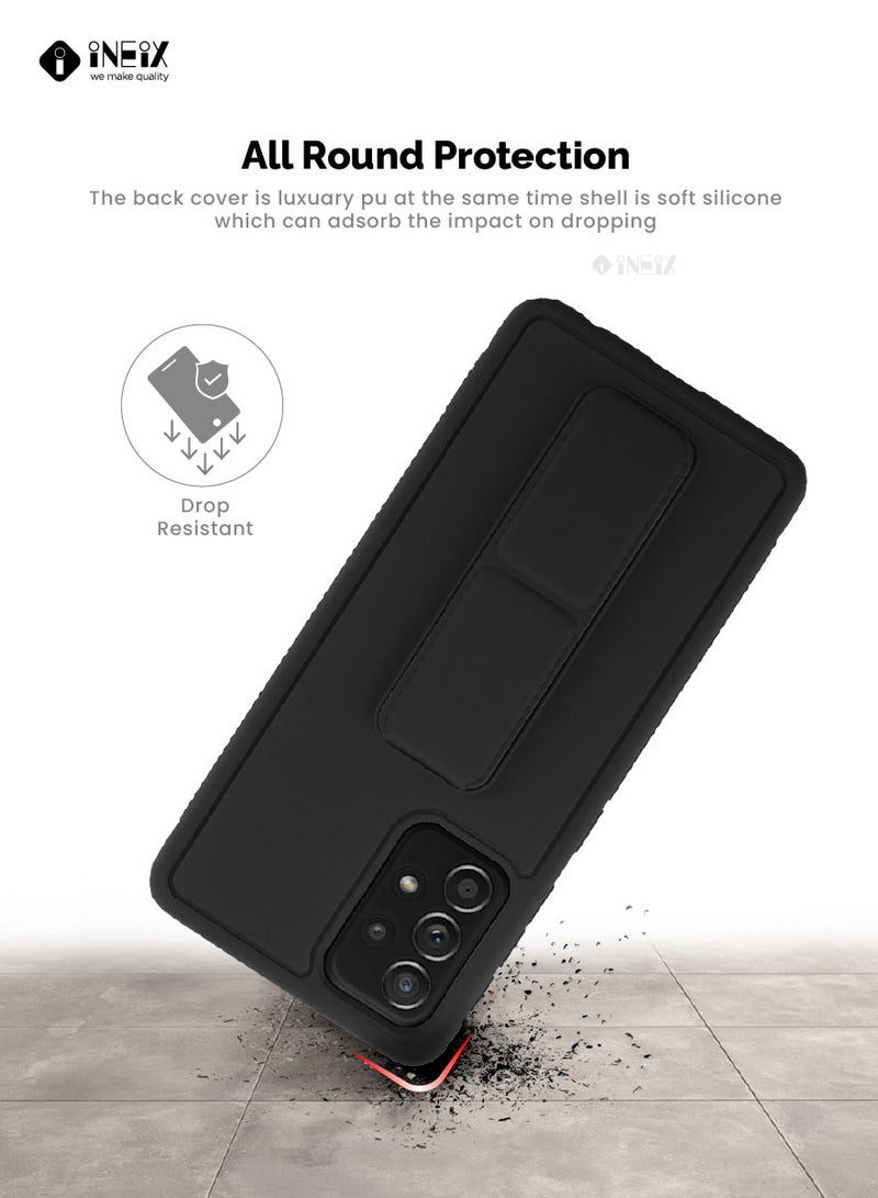 إينيكس جراب حماية 3 في 1 مغناطيسي ذو مسند للهاتف وسوار لأصابع اليد لهاتف سامسونج جلاكسي A52 4G/5G اسود - Image 5