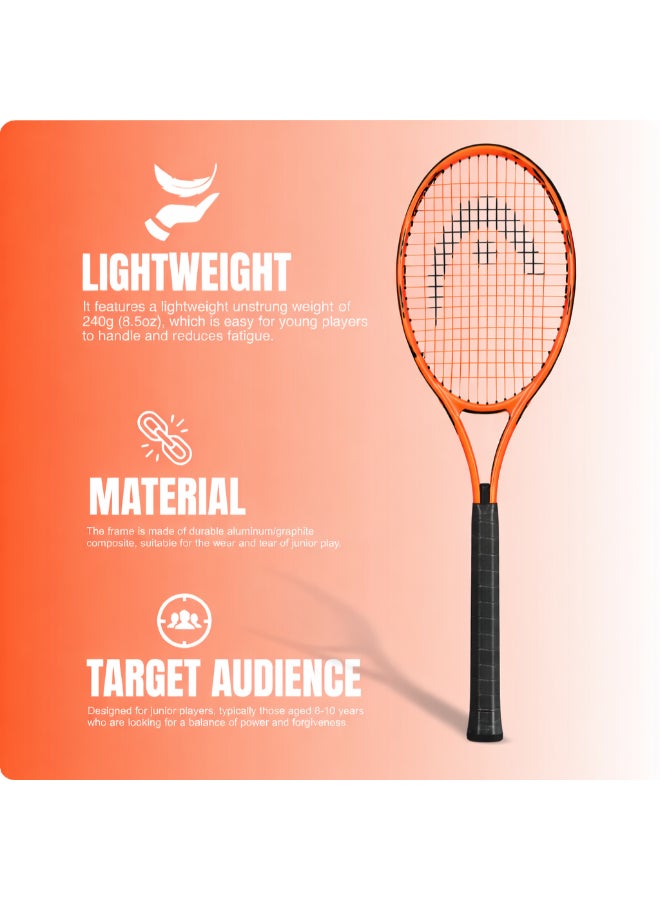 HEAD Radical 21 Junior Tennis Racquet for Kids – Lightweight 21 Inch Youth Tennis Racket, Pre-Strung Frame with Easy Power and Control for Beginner Children Ages 4–6 - Premium tennis_racquets designed for performance, durability, and comfort - Image 2