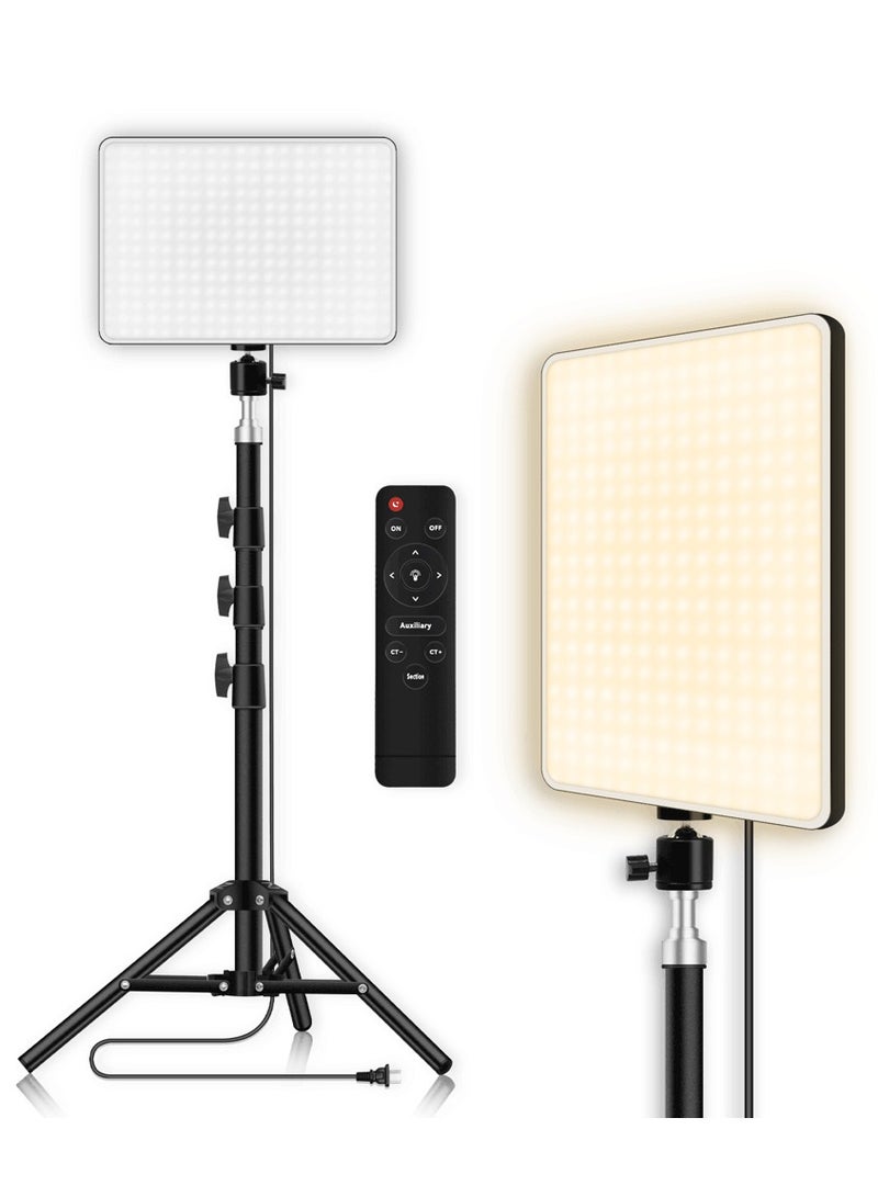 showkah LED Camera Light Portable Photography Light Dimmable Studio Lights for Photo Shooting | Vlog Making | Reels Making | Filming | Online Video Food Recording With Tripod Stand 11 Inch LED Studio Light - Image 1