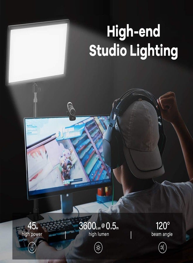 showkah LED Camera Light Portable Photography Light Dimmable Studio Lights for Photo Shooting | Vlog Making | Reels Making | Filming | Online Video Food Recording With Tripod Stand 11 Inch LED Studio Light - Image 4