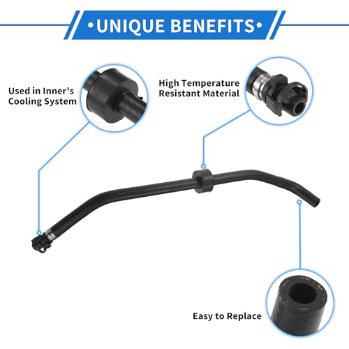 VekAuto Radiator Coolant Hose Compatible for Ford Ecosport 20132017 Durable Rubber Black Engine Cooling System Heater Hose Assembly - Image 5