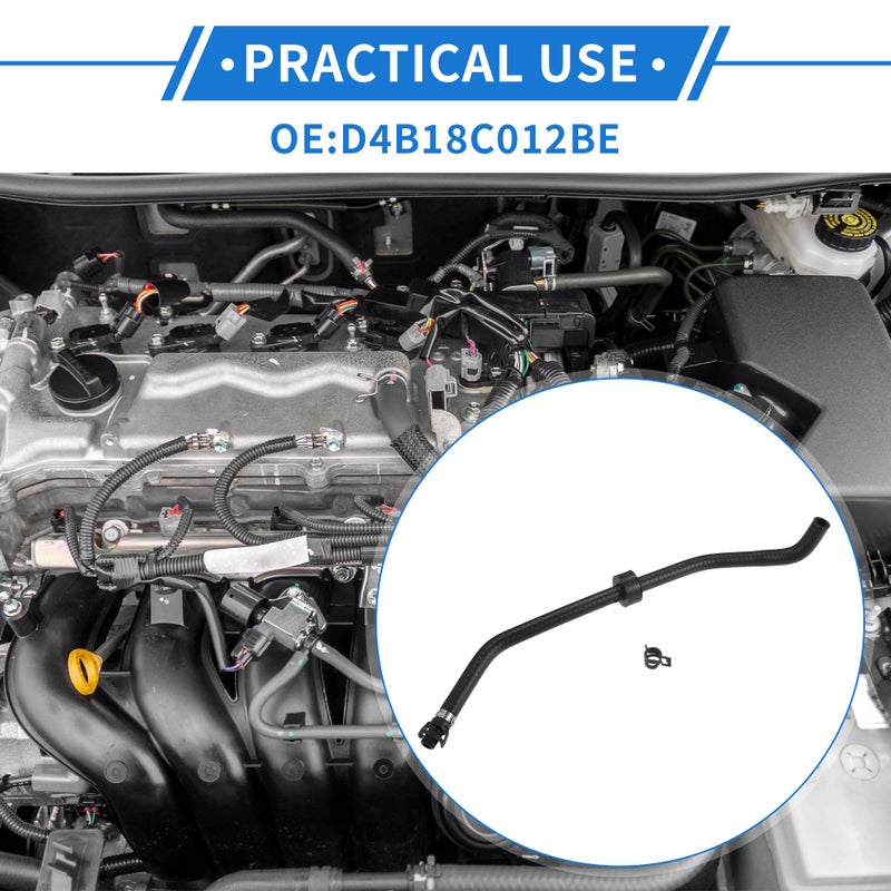 VekAuto Radiator Coolant Hose Compatible for Ford Ecosport 20132017 Durable Rubber Black Engine Cooling System Heater Hose Assembly - Image 4