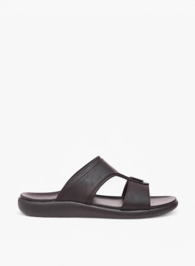 Metal Accent Slip-On Arabic Sandals