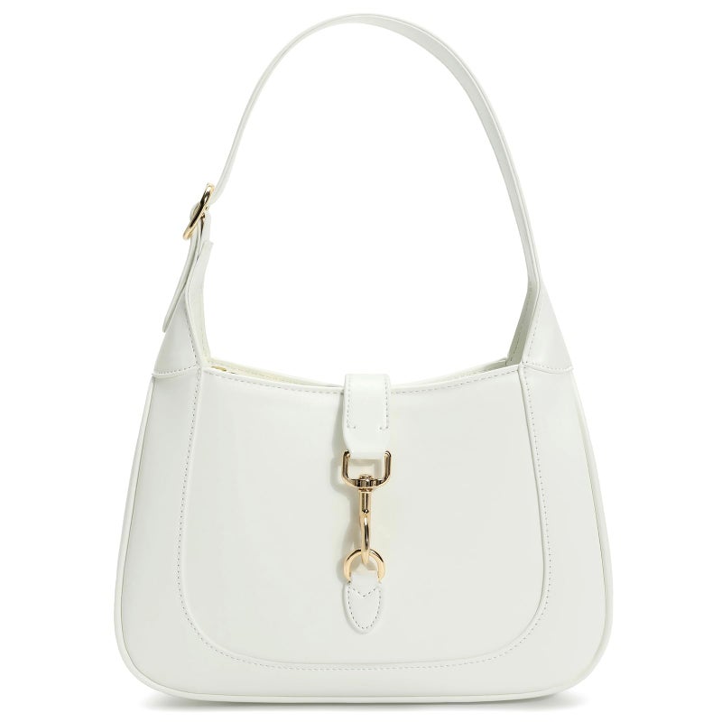 Keyli Shoulder Bag for Women Vegan Leather Shoulder Handbags Small Cute Hobo Purses trendy Top Handle Crossbody Bag with Adjustable Strap Cream White - Image 1