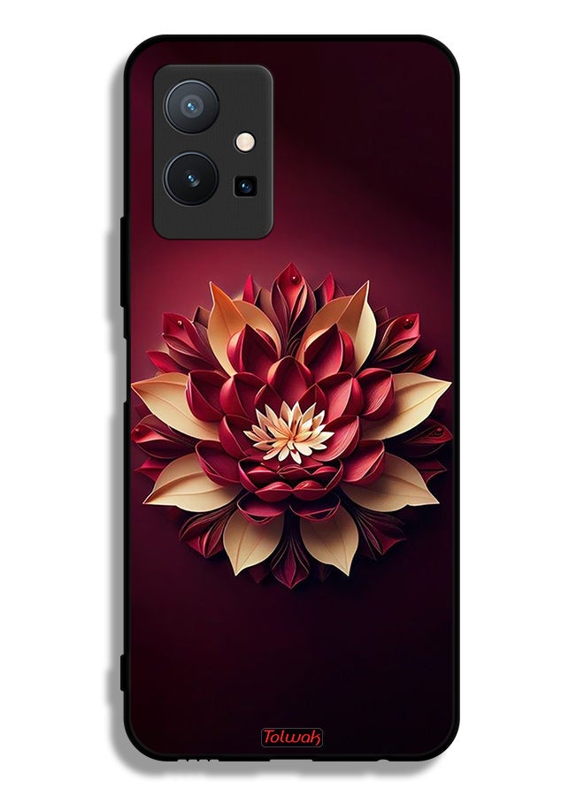 Tolwak Vivo T1 5G Protective Case Cover Flower Abstract Design - Image 2