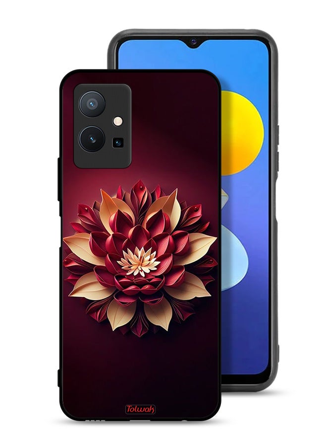 Tolwak Vivo T1 5G Protective Case Cover Flower Abstract Design - Image 1
