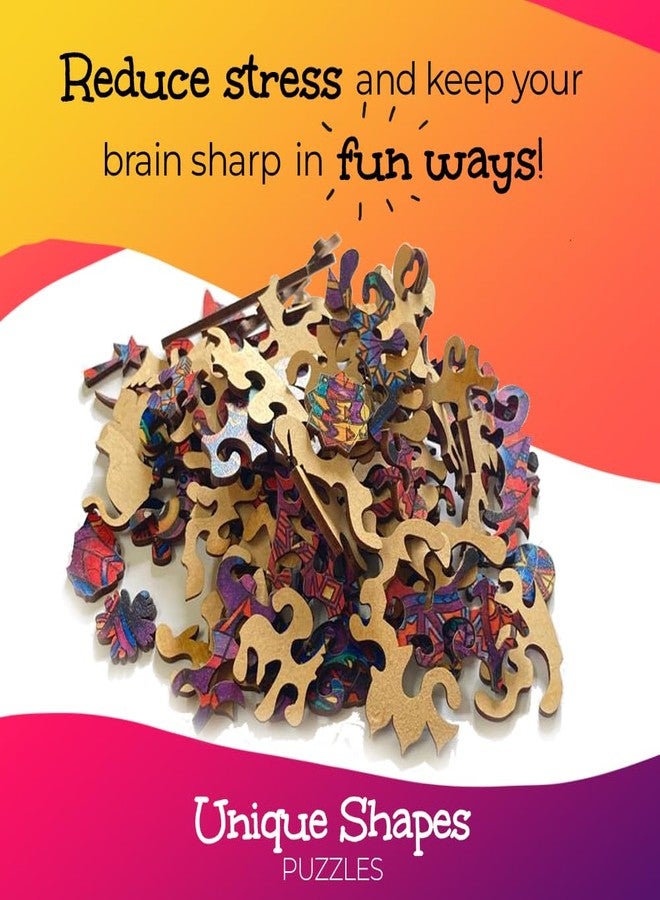91Knots | Mystical Owl 83 Pieces Wooden Jigsaw Puzzle for Kids 5+ | Animal Brain Teaser | Boosts Creativity & Imagination, Cognitive Development, Fine Motor Skills, Spatial Intelligence & Focus - Image 4