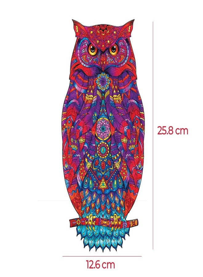 91Knots | Mystical Owl 83 Pieces Wooden Jigsaw Puzzle for Kids 5+ | Animal Brain Teaser | Boosts Creativity & Imagination, Cognitive Development, Fine Motor Skills, Spatial Intelligence & Focus - Image 5