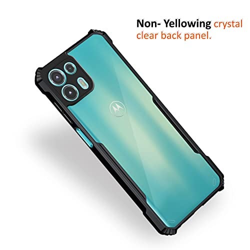 Plus 360 Degree Protection Black Border Back Cover for Motorola Moto G71 5G - Black - Image 4