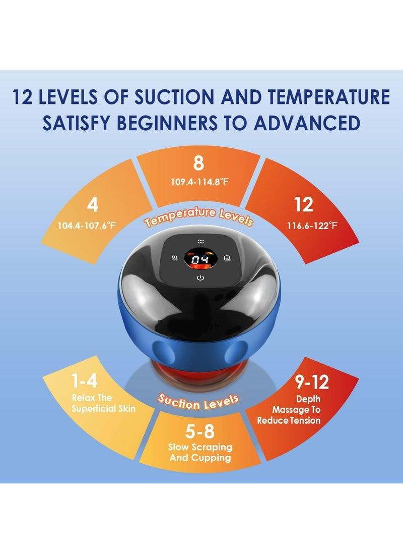 CMGTYYD Electric Cupping Therapy Massager, Smart Cupping Therapy Machine, Cellulite Remover Massager with 12 Levels Suction and Heat Adjustable, Dynamic Cupping Set with One Click Pressure Relief  - Image 2