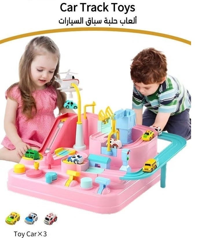 ألعاب سباق الأطفال، وألعاب السيارات للأطفال من الذكور والإناث الذين تزيد أعمارهم عن 3 سنوات، وألعاب مغامرات السيارات للصغار، وألعاب تعليمية للأطفال، مناسبة كهدايا للاحتفالات مثل عيد الميلاد، وعيد الفطر، وافتتاح المدرسة، وشهر رمضان، وغيرها من المناسبات - Image 1