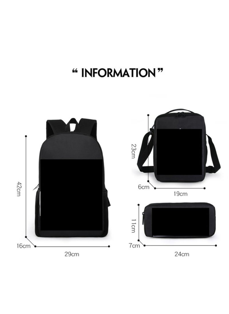 Generic - Cartoon anime backpack for primary and secondary school students, large capacity casual lightweight backpack, cartoon shoulder bag, pencil case, pencil case, and pencil case - Image 1