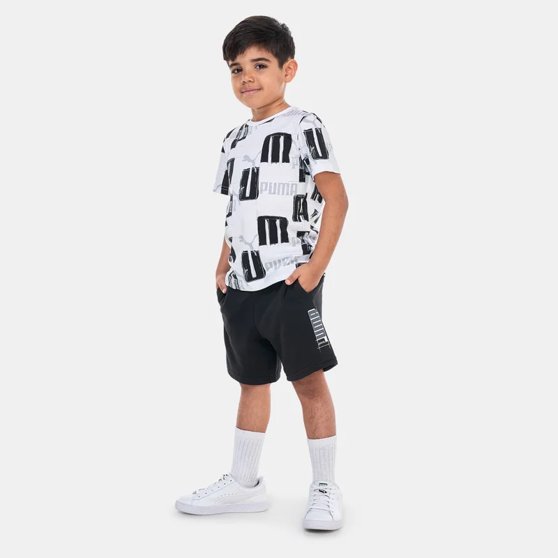 PUMA Kids' Essentials+ Logo Lab Allover Print T-Shirt