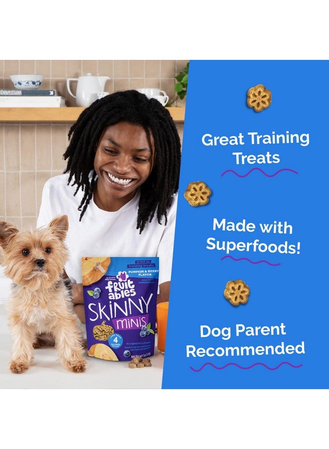 Fruitables Skinny Mini Dog Treats, Healthy Pumpkin Treat for Dogs, Low Calorie & Delicious, Puppy Training, Free of Wheat, Corn and Soy, Made in the USA, Pumpkin and Berry Flavor, 5oz - Image 3