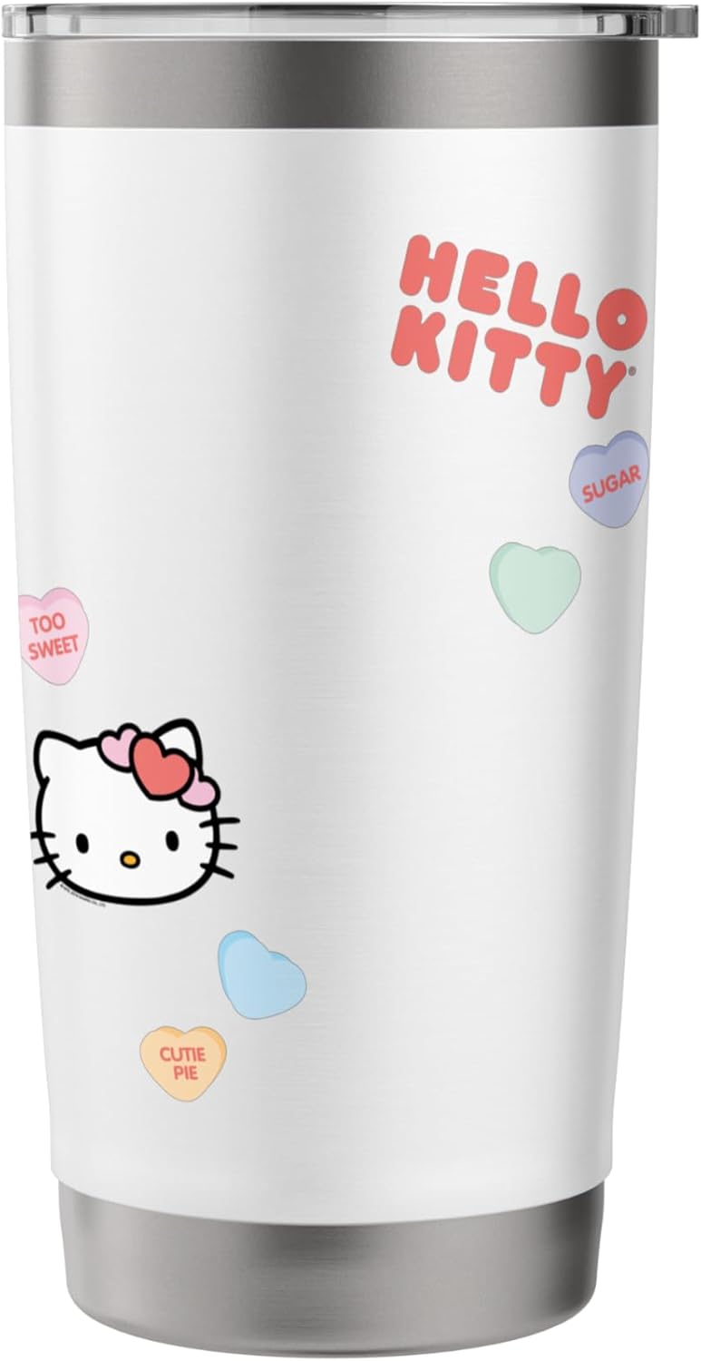 Hello Kitty Hello Kitty Candy Hearts Valentine Tee Shirt Stainless Steel Insulated Tumbler  - Image 3
