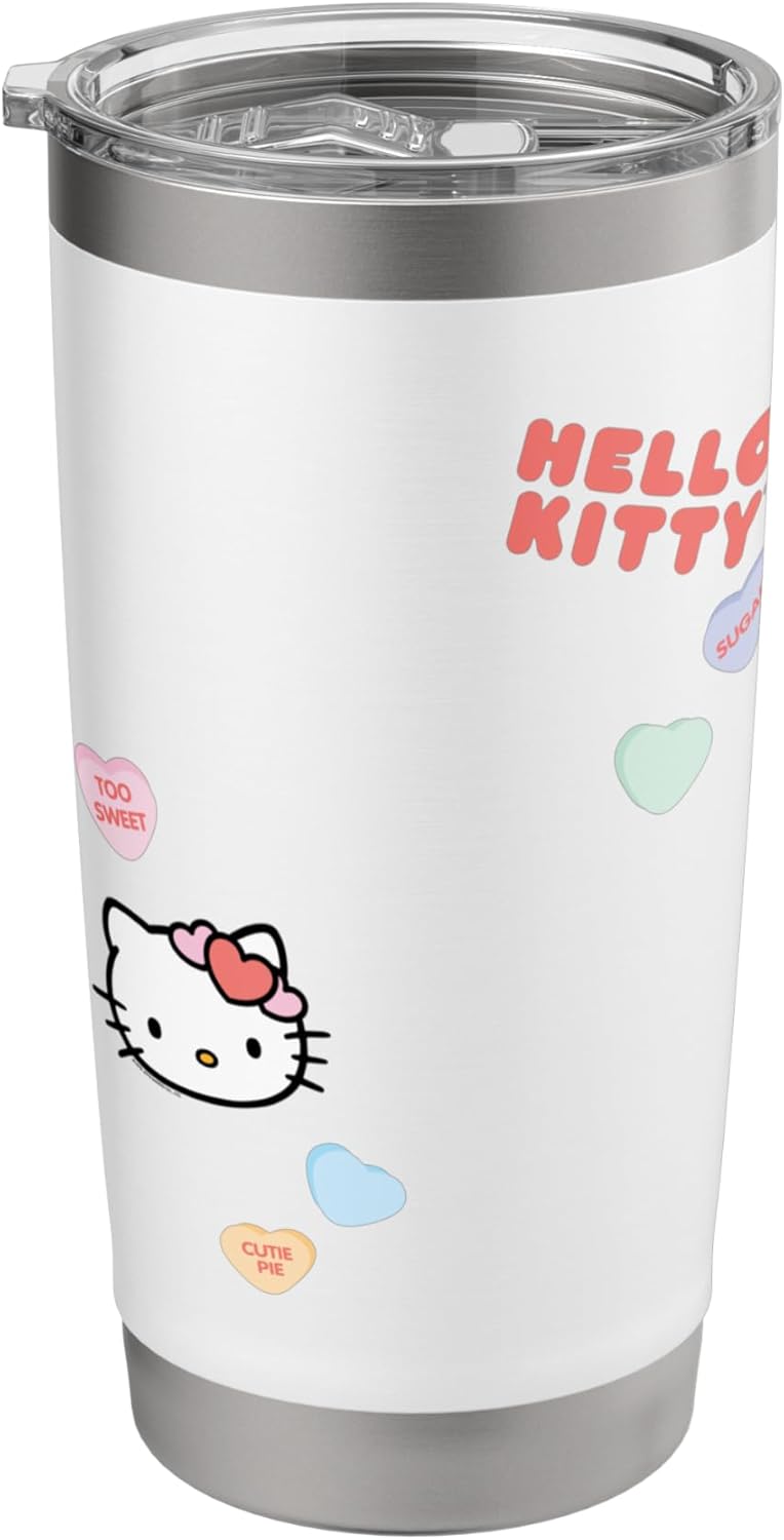 Hello Kitty Hello Kitty Candy Hearts Valentine Tee Shirt Stainless Steel Insulated Tumbler  - Image 1