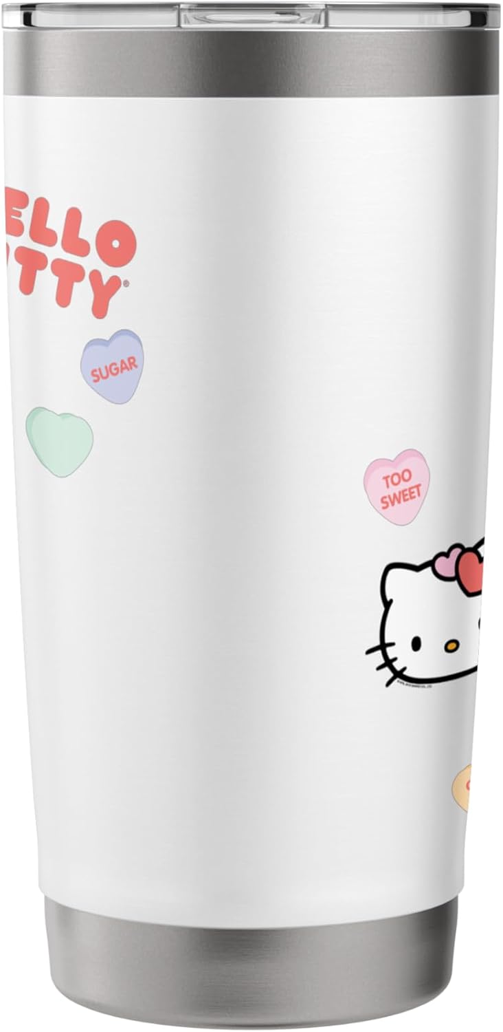 Hello Kitty Hello Kitty Candy Hearts Valentine Tee Shirt Stainless Steel Insulated Tumbler  - Image 4