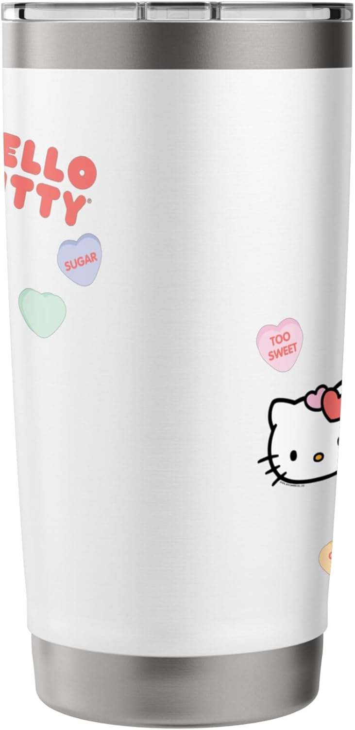 Hello Kitty Hello Kitty Candy Hearts Valentine Tee Shirt Stainless Steel Insulated Tumbler  - Image 2