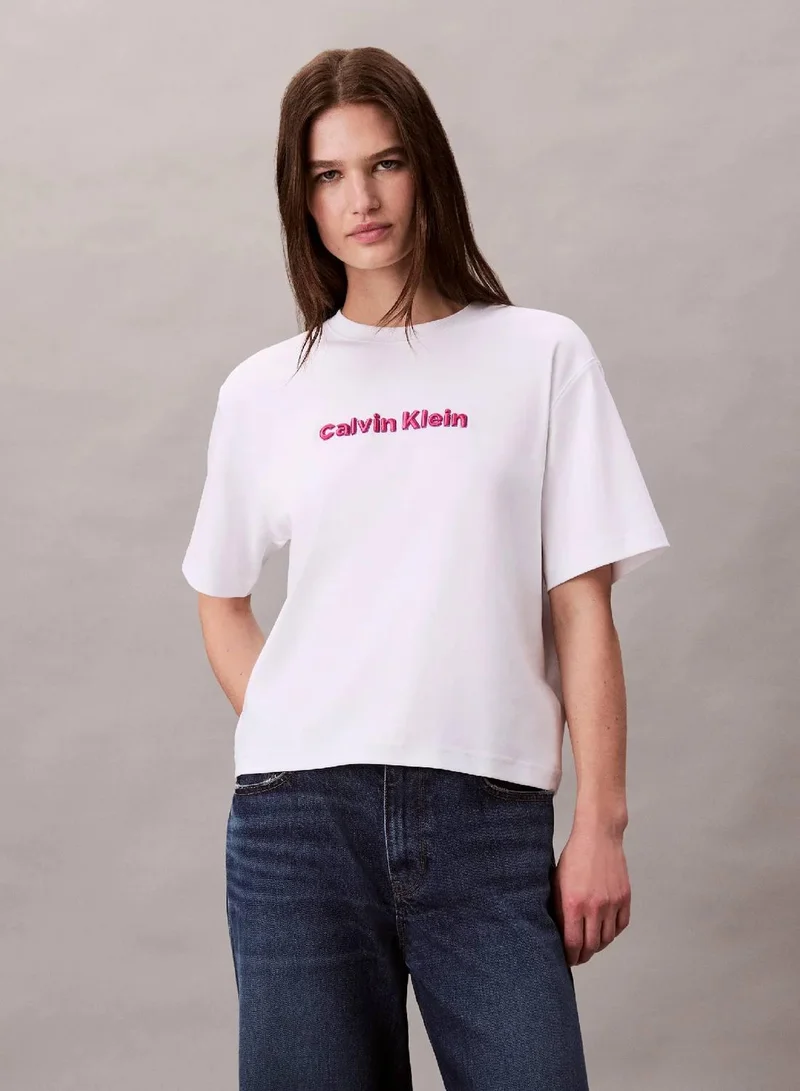 Embroidered Logo Graphic Classic T-Shirt