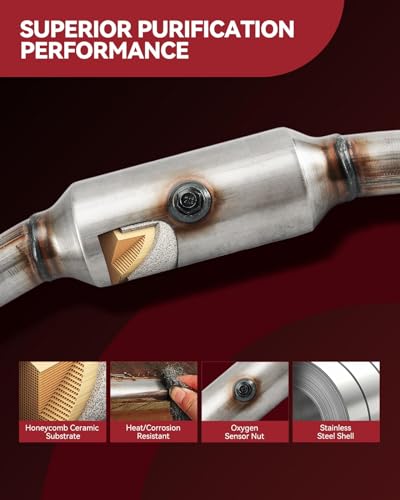 AUTOSITY High Flow Catalytic Converter Compatible with 1996-2000 Cherokee 2.5L/ 4.0L, 1996-1998 Grand Cherokee 4.0L/5.2L, 1998 Grand Cherokee 5.9L OE Replace 15820 (EPA Compliant) - Image 3