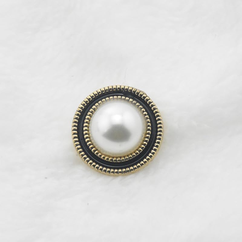 18-25MM 10PCS Coat Pearl Flower Buttons Coat Pearl Buttons for Sewing White Flat(4# Style,28L=18.0MM) - Image 5