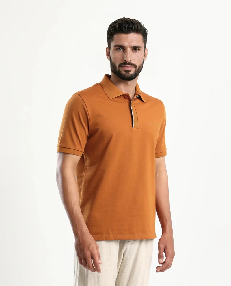 Rare Rabbit Men's Rib Placket With Tipping Polo