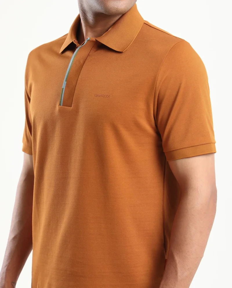 Rare Rabbit Men's Rib Placket With Tipping Polo