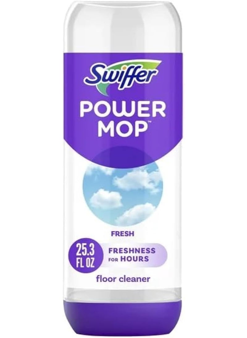 Swiffer PowerMop Floor Cleaning Solution Refill 750ML – Fresh Scent Liquid Cleaner for Hard Floors, - Image 1